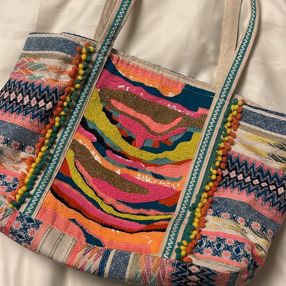Colorful Patterned Tote Bag